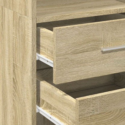 vidaXL Highboard Sonoma Oak 40x42,5x185 cm Engineered Wood