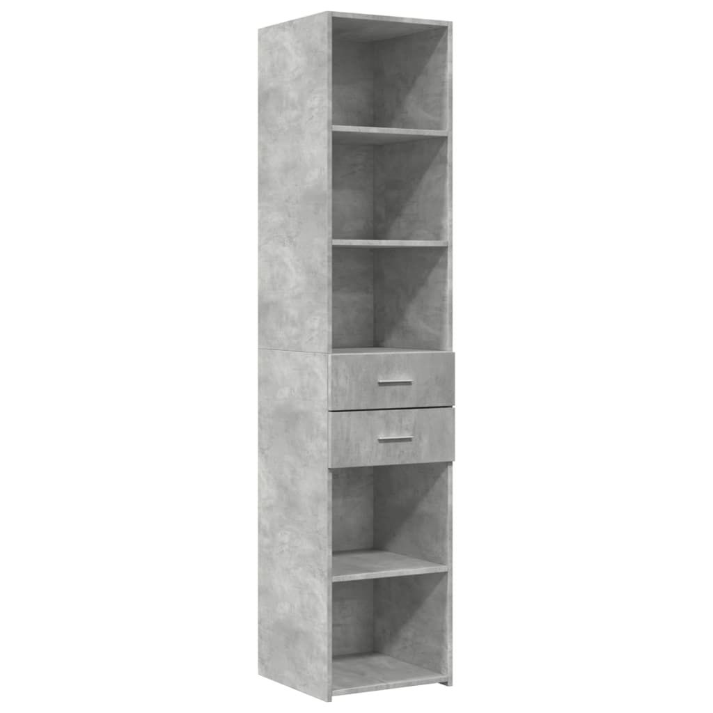 vidaXL Highboard Concrete Grey 40x42,5x185 cm Engineered Wood