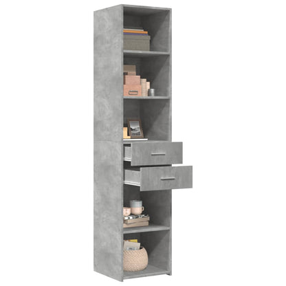 vidaXL Highboard Concrete Grey 40x42,5x185 cm Engineered Wood