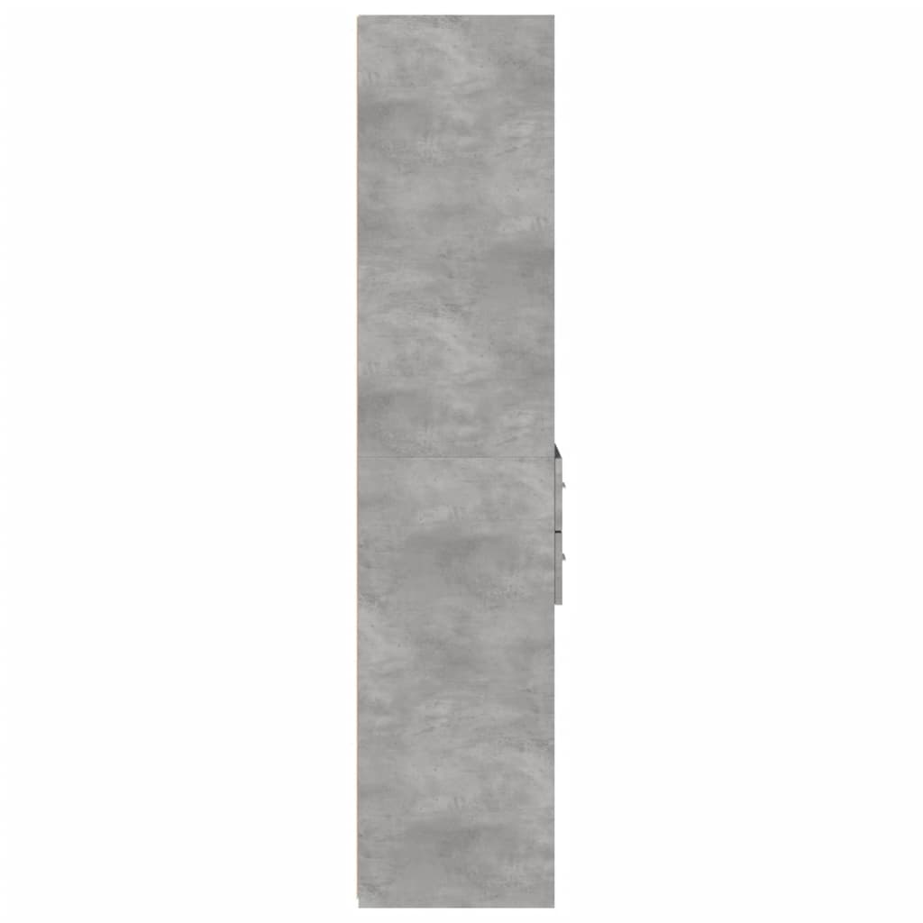 vidaXL Highboard Concrete Grey 40x42,5x185 cm Engineered Wood