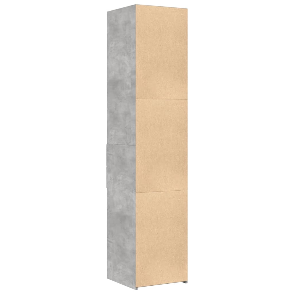 vidaXL Highboard Concrete Grey 40x42.5x185 cm Engineered Wood