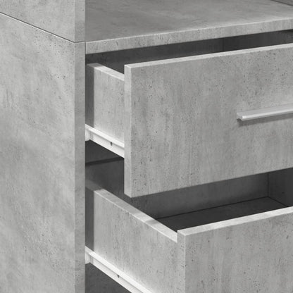 vidaXL Highboard Concrete Grey 40x42,5x185 cm Engineered Wood