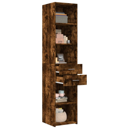 vidaXL Highboard Smoked Oak 40x42,5x185 cm Engineered Wood