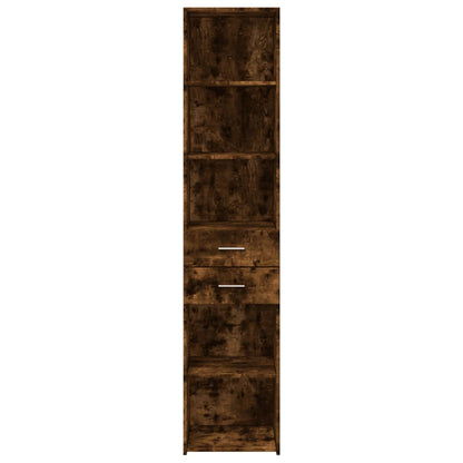 vidaXL Highboard Smoked Oak 40x42,5x185 cm Engineered Wood