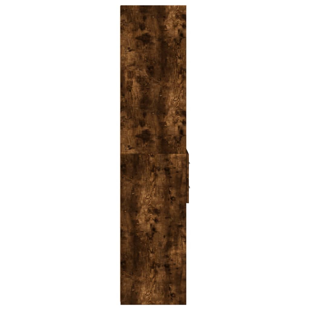 vidaXL Highboard Smoked Oak 40x42,5x185 cm Engineered Wood