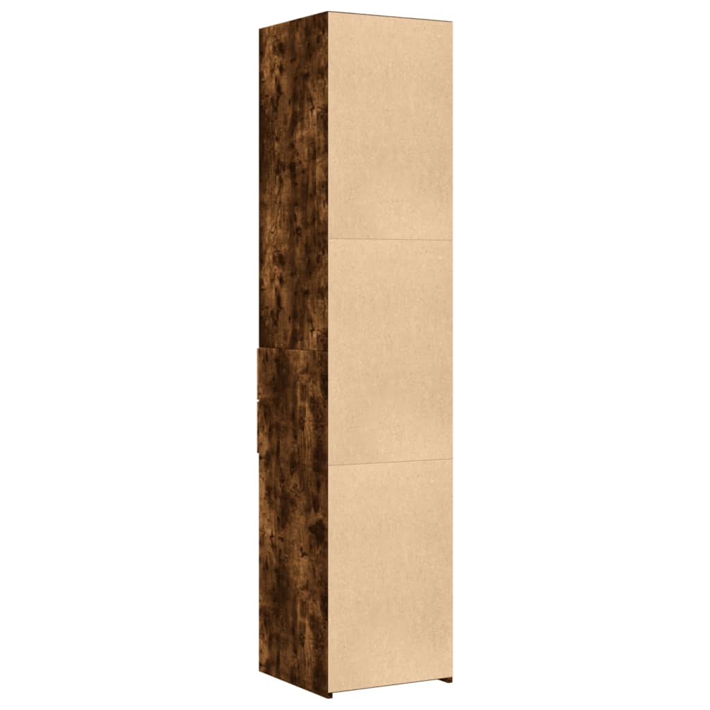 vidaXL Highboard Smoked Oak 40x42,5x185 cm Engineered Wood