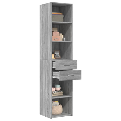 vidaXL Highboard Grey Sonoma 40x42.5x185 cm Engineered Wood