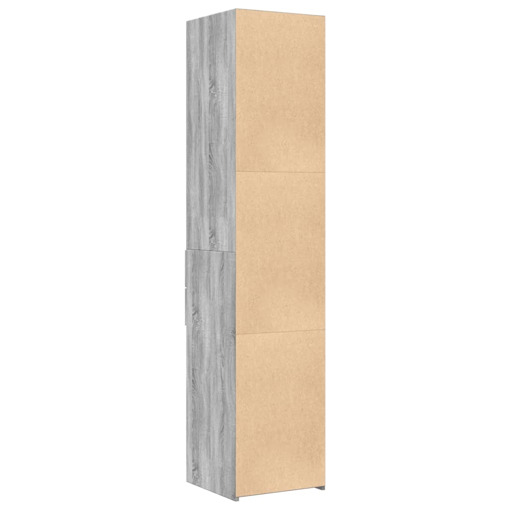 vidaXL Highboard Grey Sonoma 40x42.5x185 cm Engineered Wood