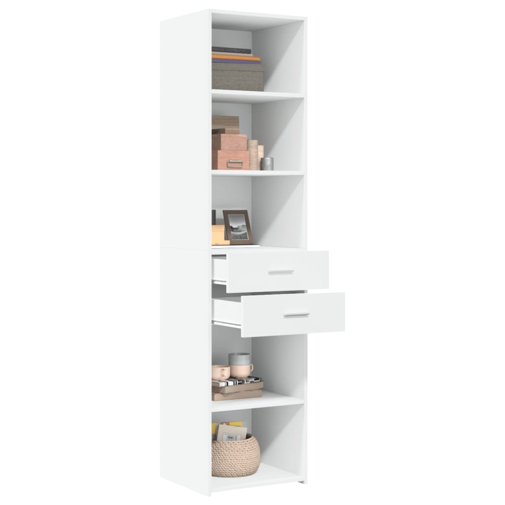 vidaXL Highboard White 45x42,5x185 cm Engineered Wood