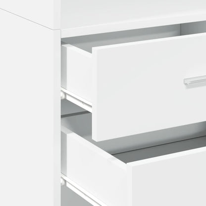 vidaXL Highboard White 45x42,5x185 cm Engineered Wood