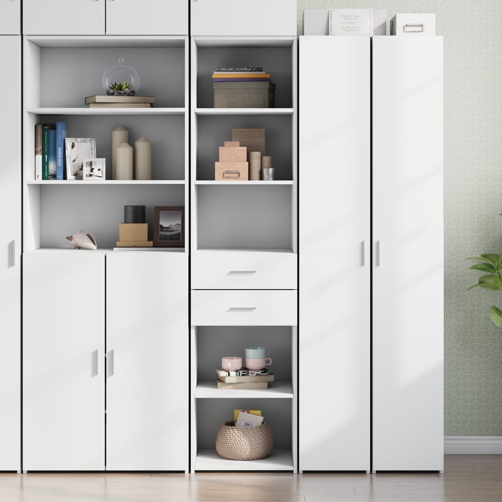 vidaXL Highboard White 45x42,5x185 cm Engineered Wood