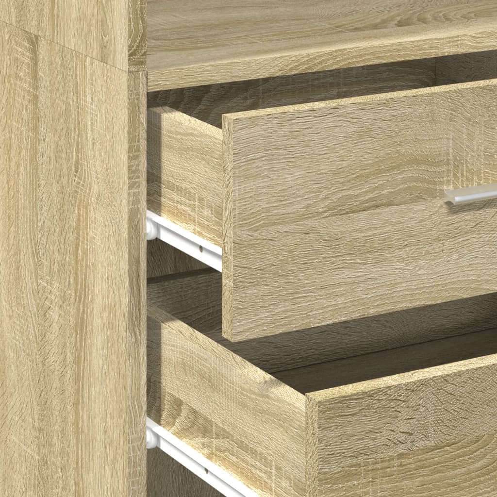 vidaXL Highboard Sonoma Oak 45x42,5x185 cm Engineered Wood