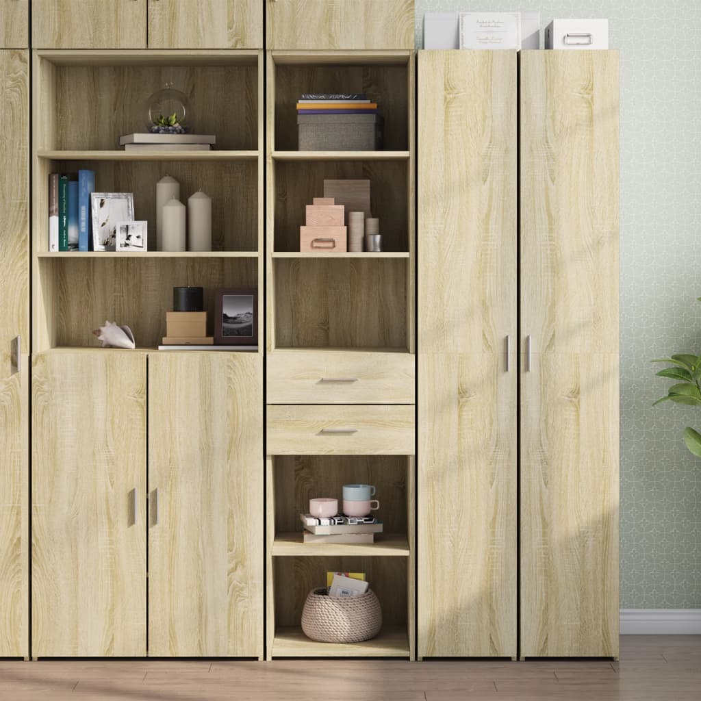 vidaXL Highboard Sonoma Oak 45x42,5x185 cm Engineered Wood