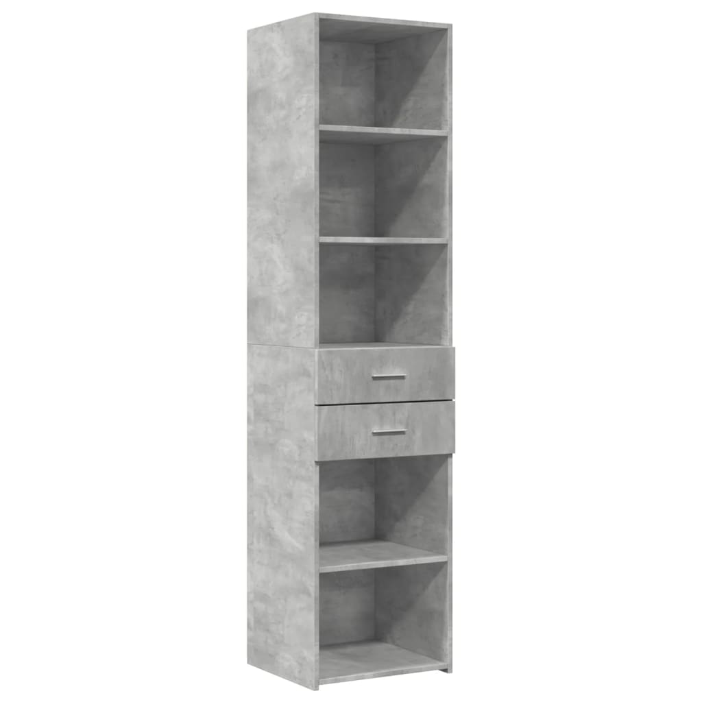 vidaXL Highboard Concrete Grey 45x42,5x185 cm Engineered Wood