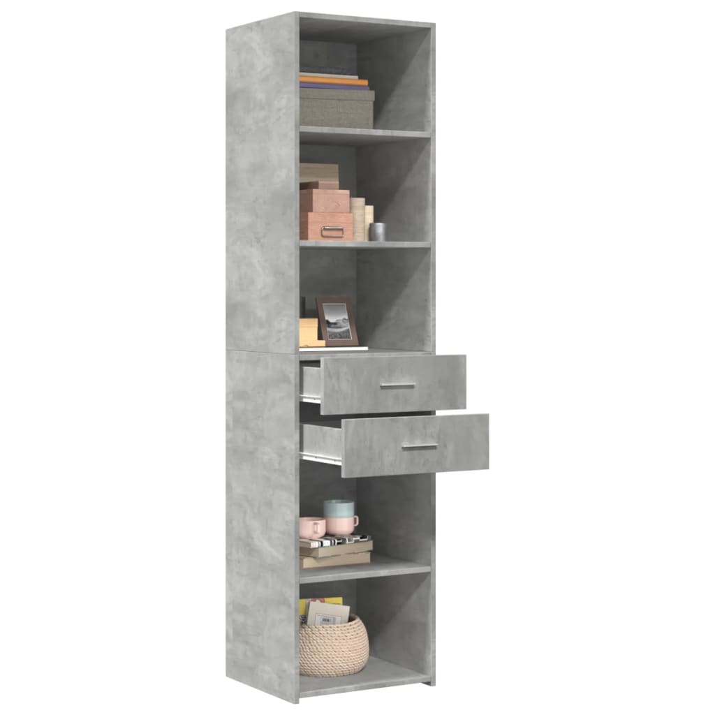 vidaXL Highboard Concrete Grey 45x42,5x185 cm Engineered Wood