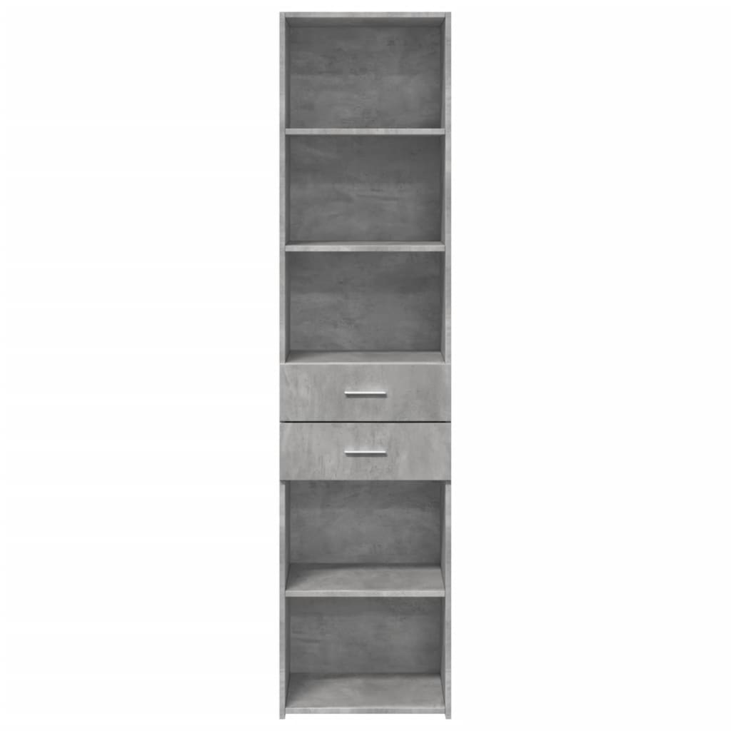 vidaXL Highboard Concrete Grey 45x42,5x185 cm Engineered Wood