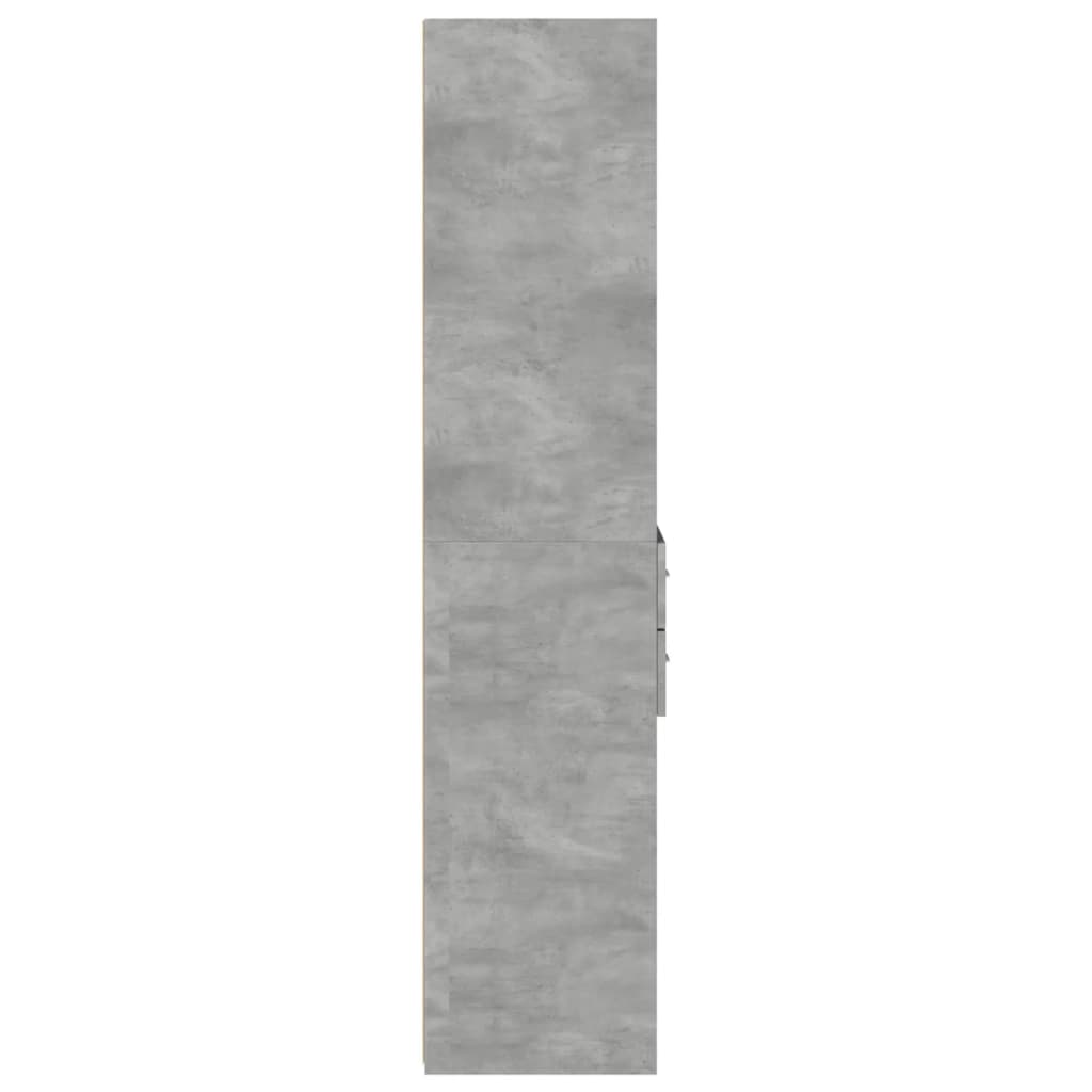 vidaXL Highboard Concrete Grey 45x42.5x185 cm Engineered Wood