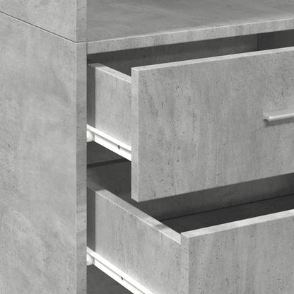 vidaXL Highboard Concrete Grey 45x42,5x185 cm Engineered Wood