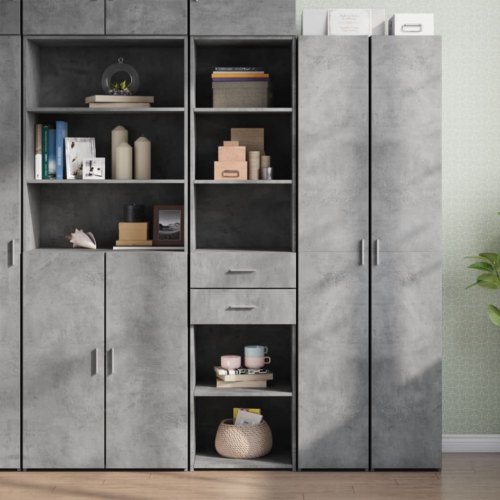 vidaXL Highboard Concrete Grey 45x42,5x185 cm Engineered Wood