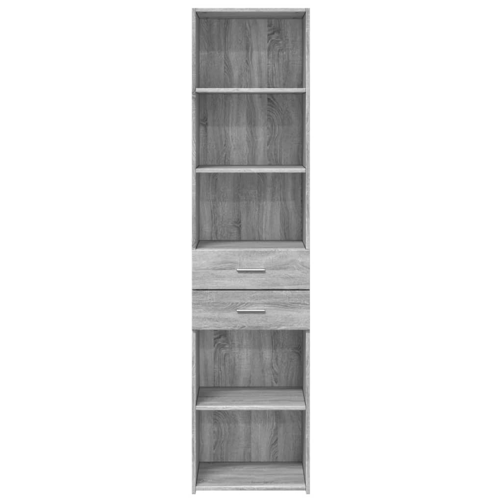 vidaXL Highboard Grey Sonoma 45x42,5x185 cm Engineered Wood