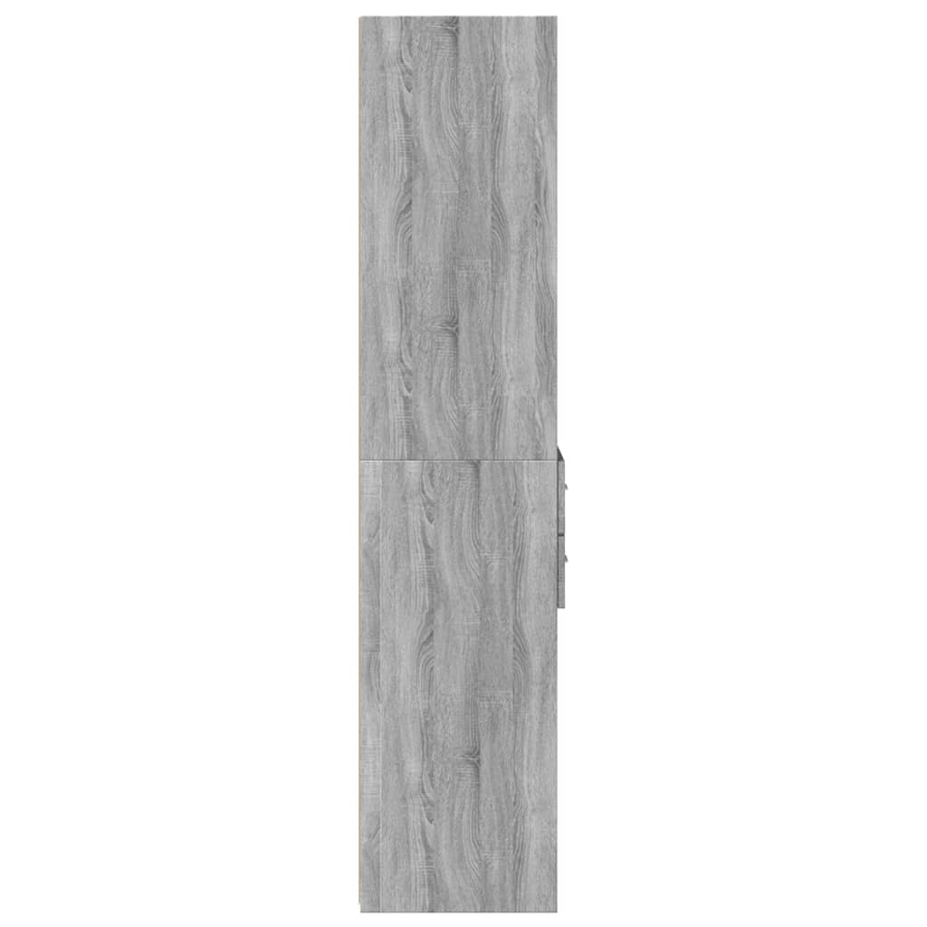 vidaXL Highboard Grey Sonoma 45x42.5x185 cm Engineered Wood