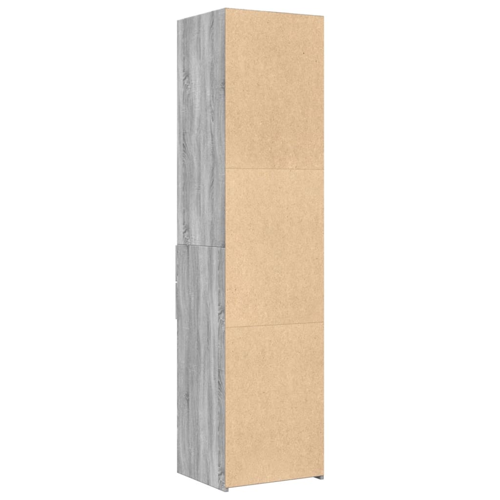 vidaXL Highboard Grey Sonoma 45x42,5x185 cm Engineered Wood