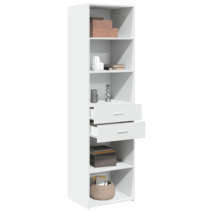 vidaXL Highboard White 50x42.5x185 cm Engineered Wood