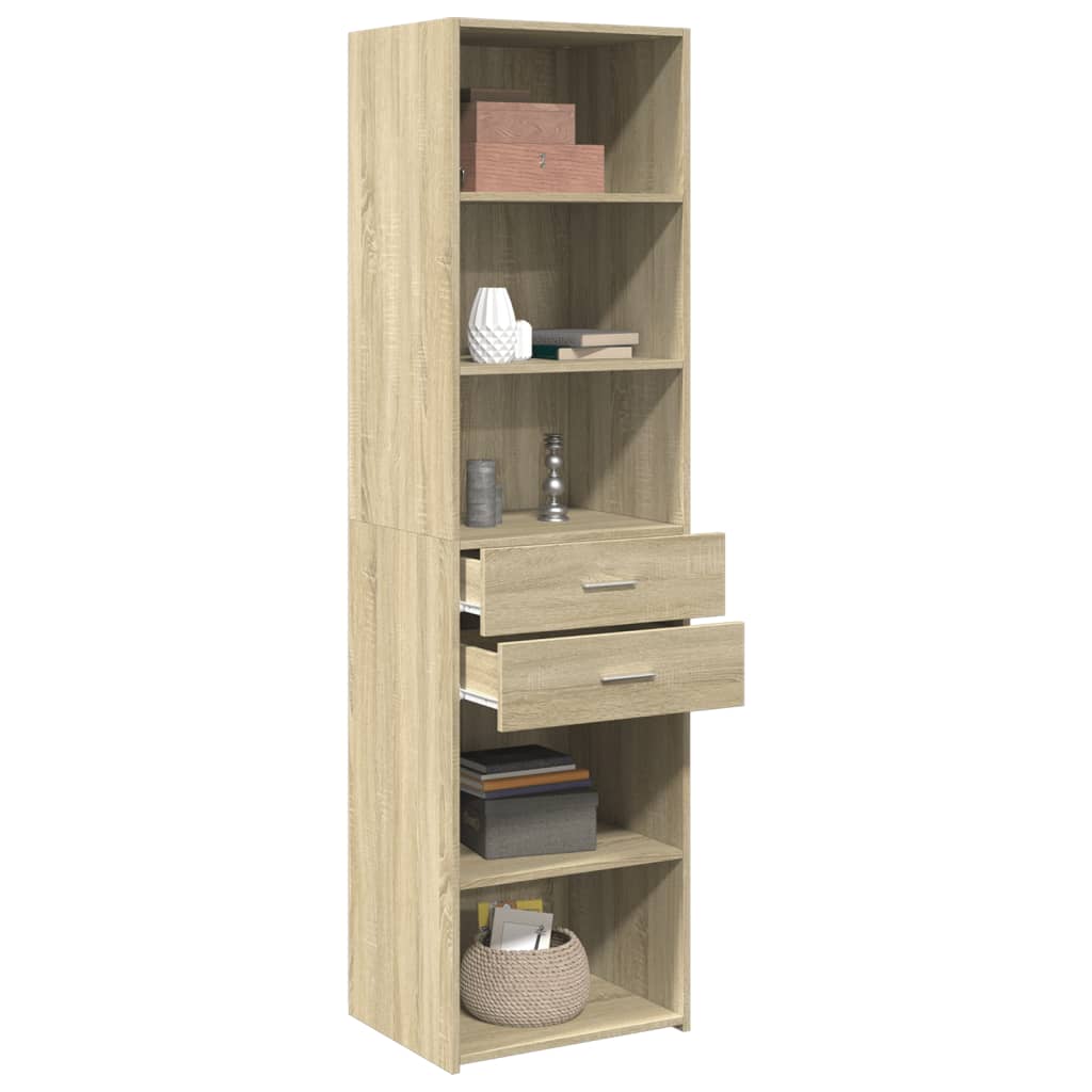 vidaXL Highboard Sonoma Oak 50x42,5x185 cm Engineered Wood