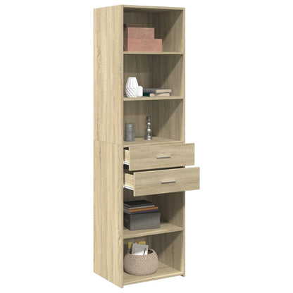 vidaXL Highboard Sonoma Oak 50x42,5x185 cm Engineered Wood