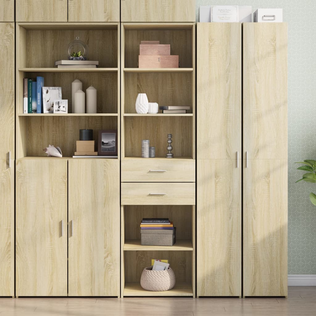 vidaXL Highboard Sonoma Oak 50x42,5x185 cm Engineered Wood