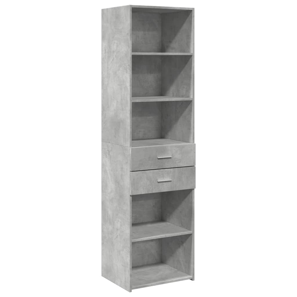 vidaXL Highboard Concrete Grey 50x42,5x185 cm Engineered Wood