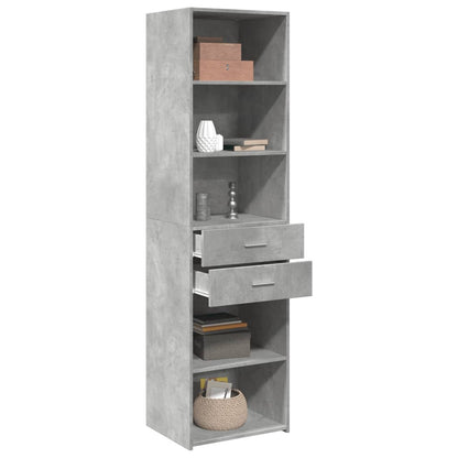 vidaXL Highboard Concrete Grey 50x42,5x185 cm Engineered Wood