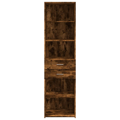vidaXL Highboard Smoked Oak 50x42,5x185 cm Engineered Wood