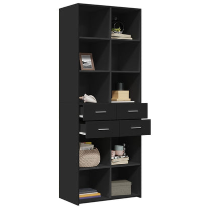 vidaXL Highboard | Black | Engineered Wood | Large | Highboard | Rectangular