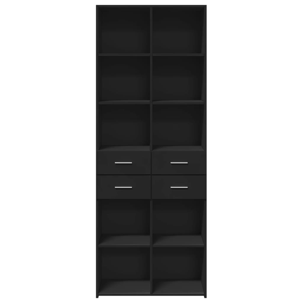vidaXL Highboard | Black | Engineered Wood | Large | Highboard | Rectangular