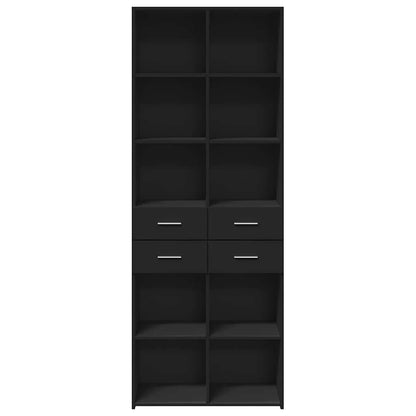 vidaXL Highboard Black 70x42,5x185 cm Engineered Wood