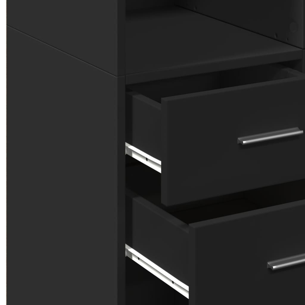 vidaXL Highboard | Black | Engineered Wood | Large | Highboard | Rectangular