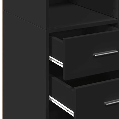vidaXL Highboard Black 70x42,5x185 cm Engineered Wood
