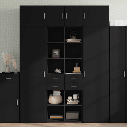 vidaXL Highboard Black 70x42,5x185 cm Engineered Wood