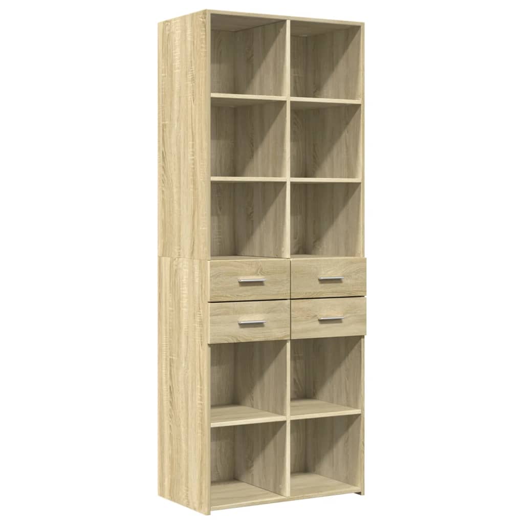 vidaXL Highboard Sonoma Oak 70x42,5x185 cm Engineered Wood