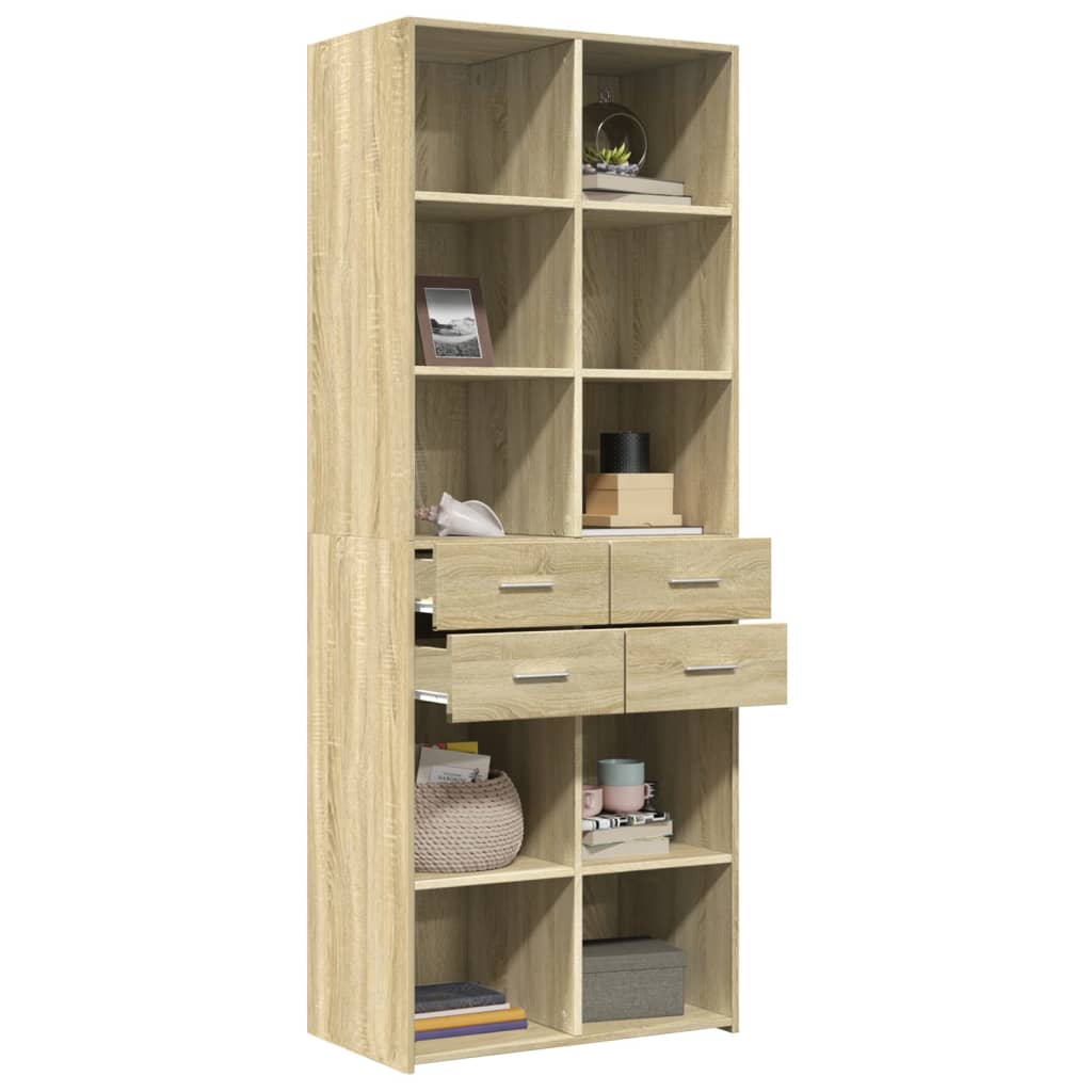 vidaXL Highboard Sonoma Oak 70x42.5x185 cm Engineered Wood