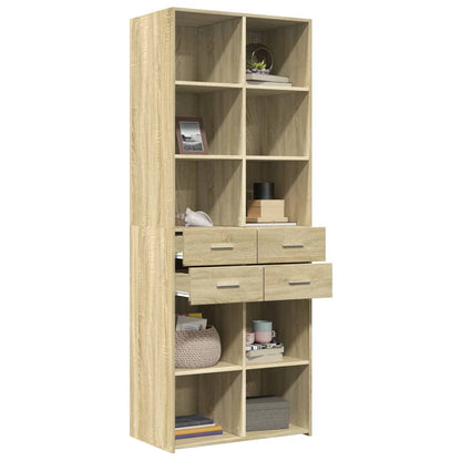 vidaXL Highboard Sonoma Oak 70x42,5x185 cm Engineered Wood