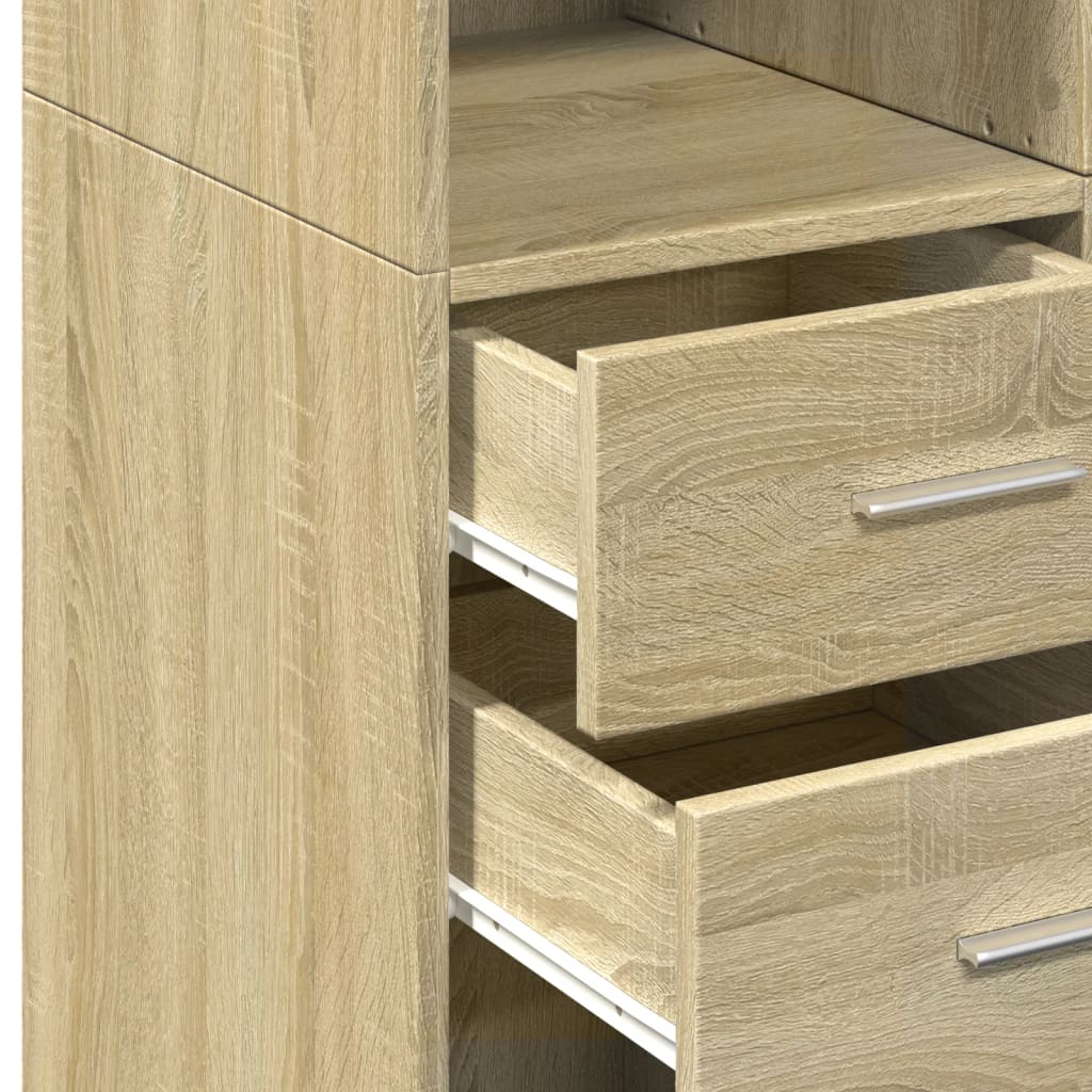 vidaXL Highboard Sonoma Oak 70x42,5x185 cm Engineered Wood