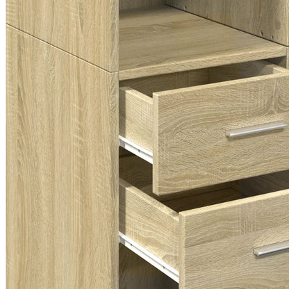 vidaXL Highboard Sonoma Oak 70x42,5x185 cm Engineered Wood