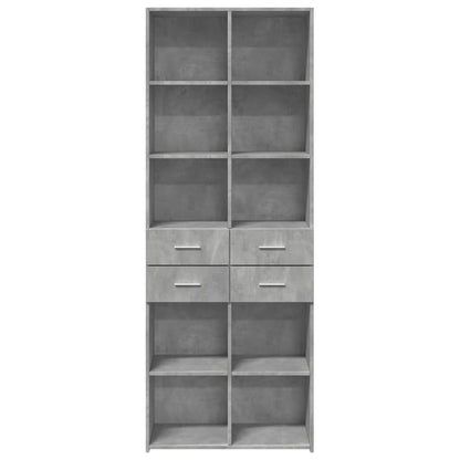 vidaXL Highboard Concrete Grey 70x42,5x185 cm Engineered Wood