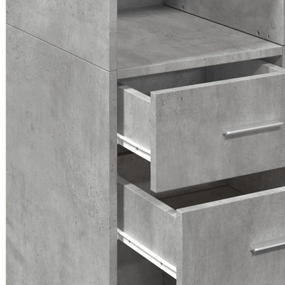 vidaXL Highboard Concrete Grey 70x42.5x185 cm Engineered Wood