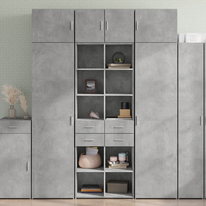 vidaXL Highboard Concrete Grey 70x42,5x185 cm Engineered Wood