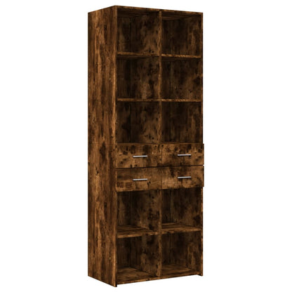 vidaXL Highboard Smoked Oak 70x42,5x185 cm Engineered Wood