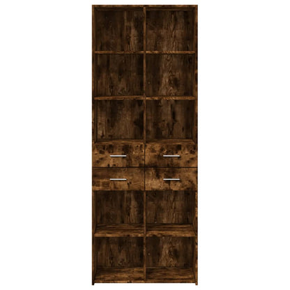 vidaXL Highboard Smoked Oak 70x42.5x185 cm Engineered Wood
