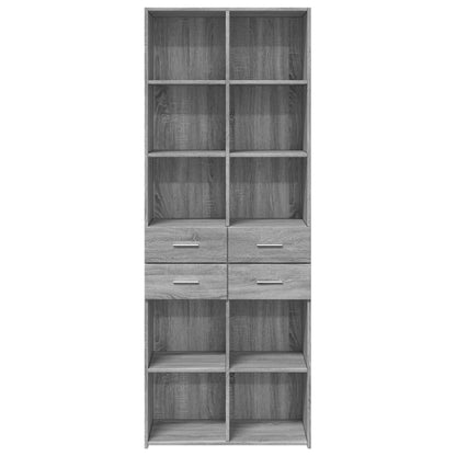 vidaXL Highboard Grey Sonoma 70x42,5x185 cm Engineered Wood